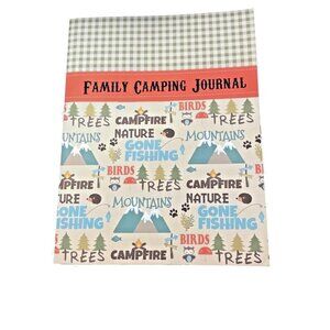Family Camping Journal Notebook With Nature & Campfire Themed Cover Outdoor Book